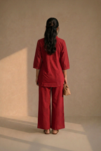 Ruby Bloom Beaded Cotton Co-Ord Set