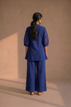 Navy Bloom Cotton Co-ord Set