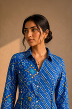 Azul Bandhani