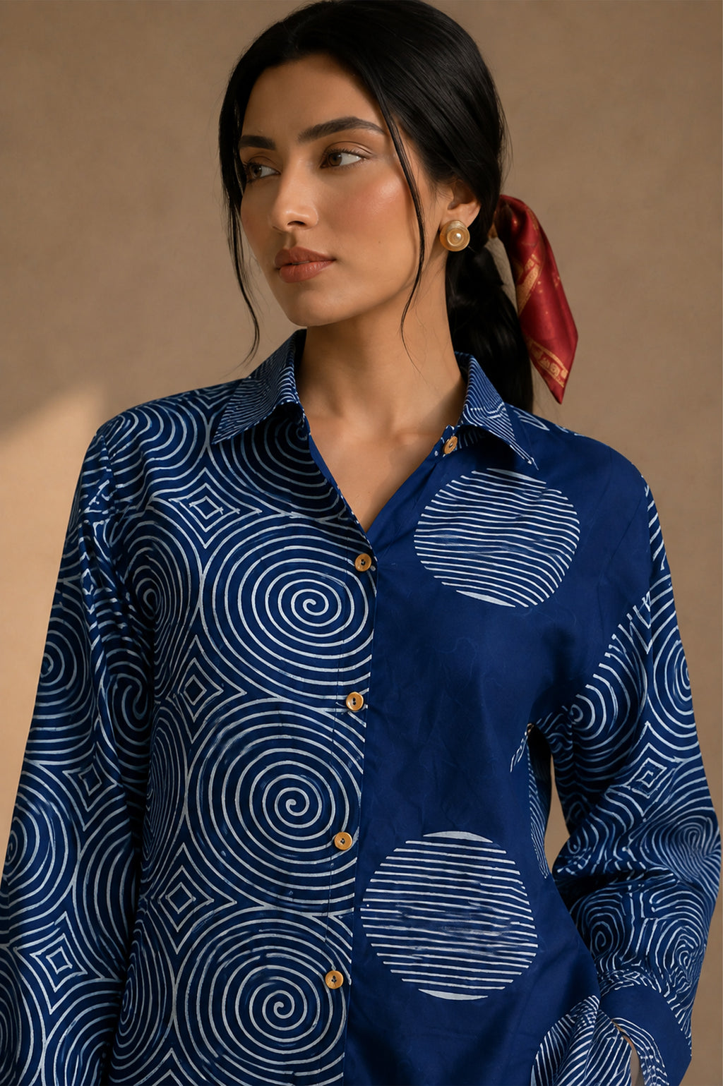 Indigo Printed Shirt